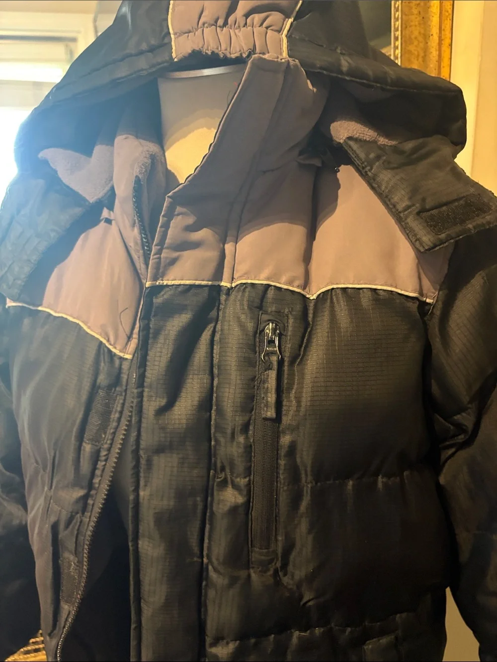 Arizona Kids Black and Gray Insulated Puffer Jacket